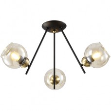 Φωτιστικό Οροφής 3xE27 230V Μαύρο-Μπρονζέ 955RICK3